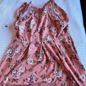 Pink Flower Summer Dress